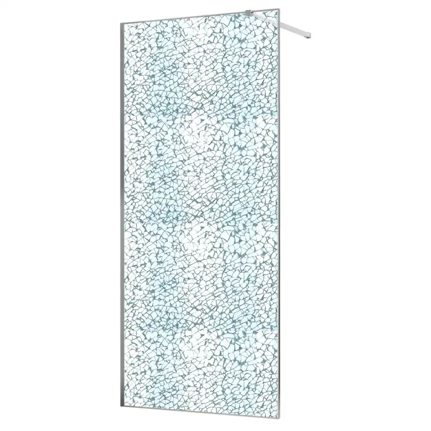 Душевая перегородка Azario Walk-in 120 AZ-275-120-CH-CBR стекло 13 мм с узором 