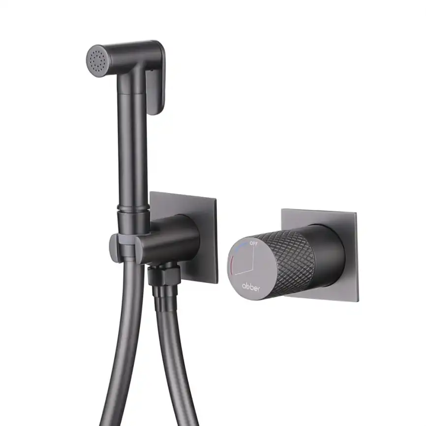 Смеситель ABBER Rund AF8725NG с гигиеническим душем, никель фото 1