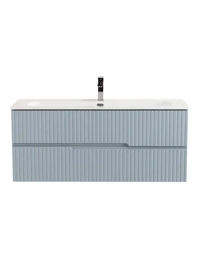 Тумба под раковину Cezares DUET-N 120 см, DUET-N-1200-2C-SO-APR-P , Голубой жемчужный фото 1