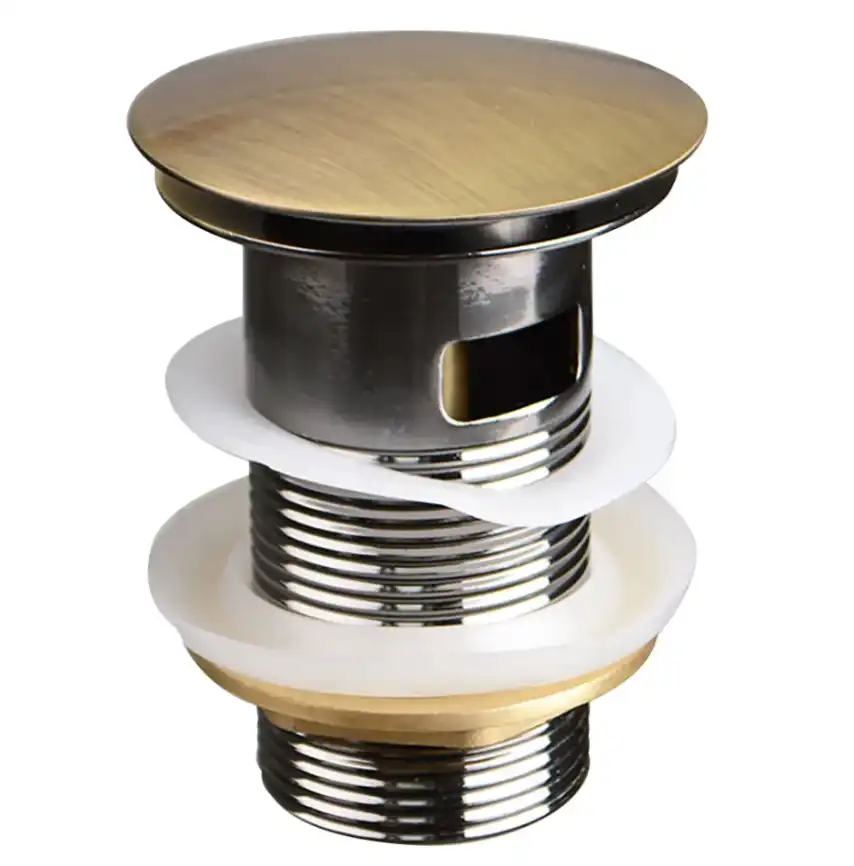 Донный клапан для раковины CeramaLux RD007 с переливом, Бронза фото 1