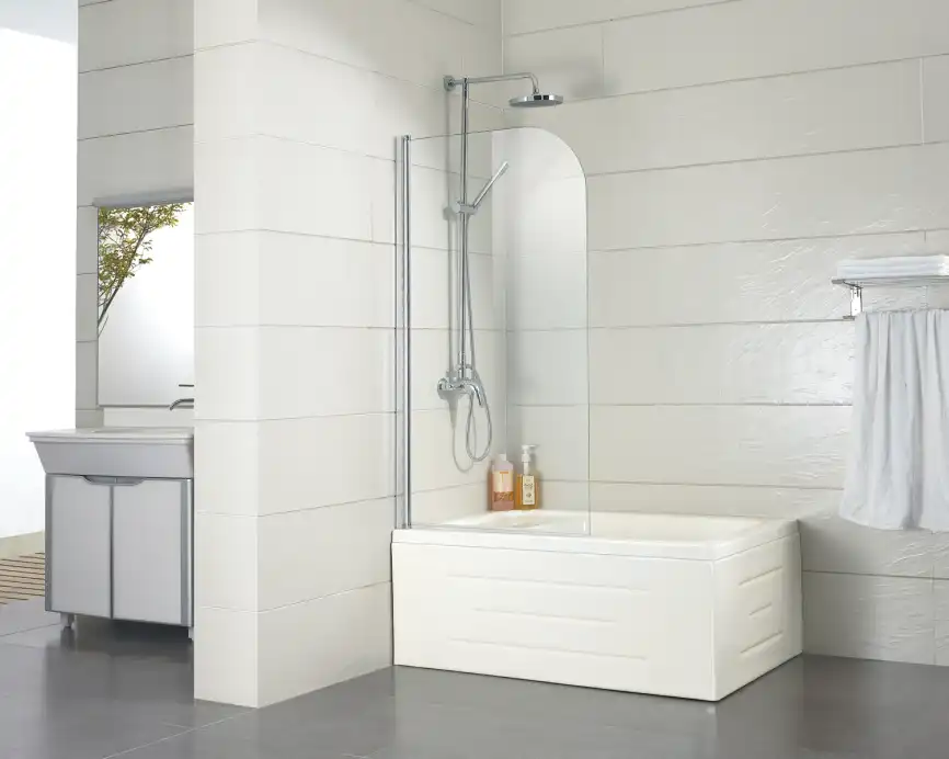 Шторка для ванны Azario Merrit 70 см, NF6211 700, профиль Серебро, стекло Прозрачное фото 1