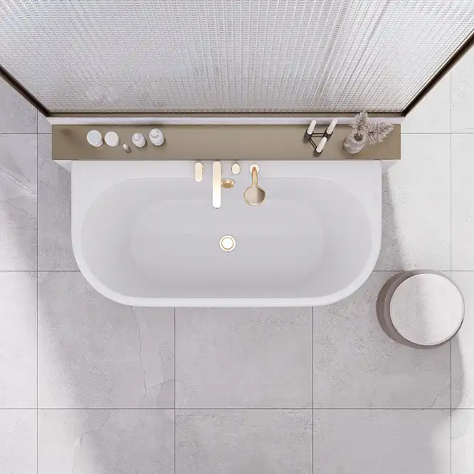 Ванна из литьевого мрамора  Aqua de Marco PENELOPA 168х80 Белая 1168WPEN фото 3