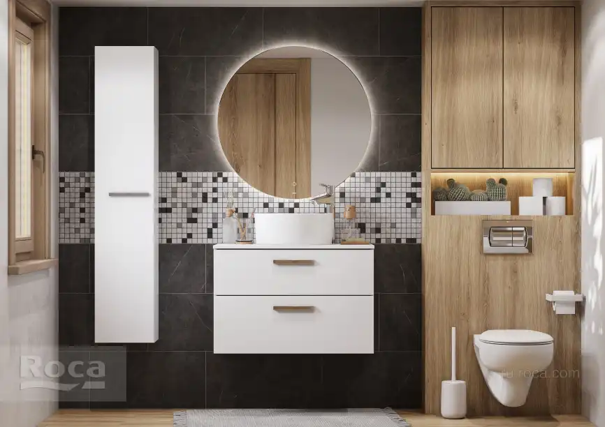 Зеркало Roca Luna 80 ZRU9307558 с подсветкой, сенсорный выключатель фото 4