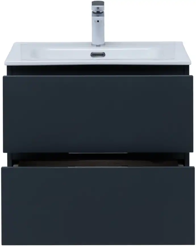 Тумба под раковину Aquanet Алвита New 60 2 ящика, антрацит 277511 фото 7