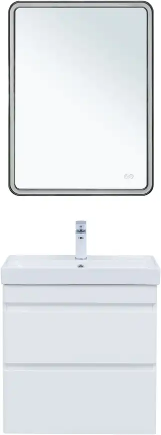 Тумба под раковину Aquanet Слим 60 белый сатин, 346047 фото 9