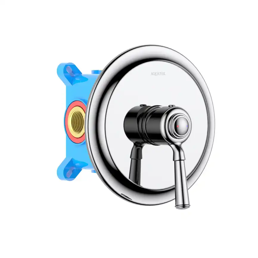 Смеситель для душа Aquatek Классик AQ1566CR встраиваемый, с внутренней частью, Хром фото 1