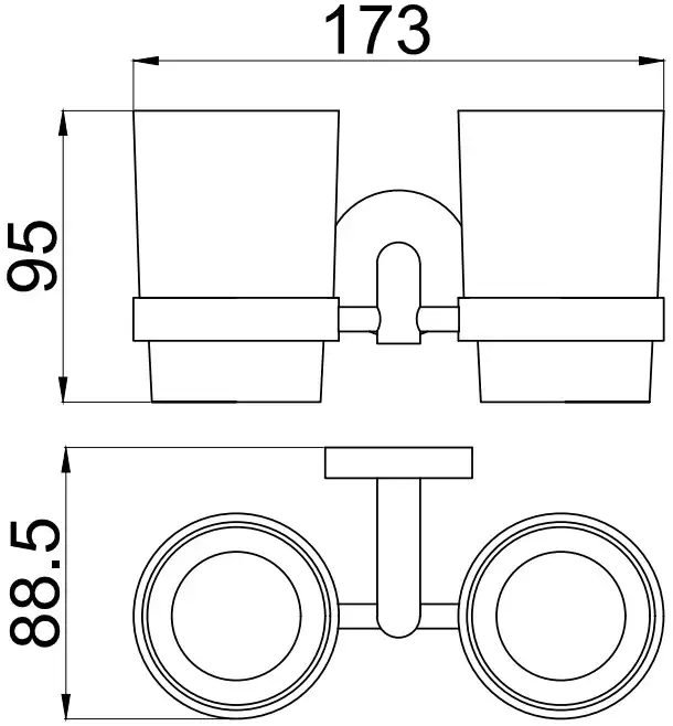Стакан Allen Brau Priority 6.31003-BN белый/никель брашированный фото 2