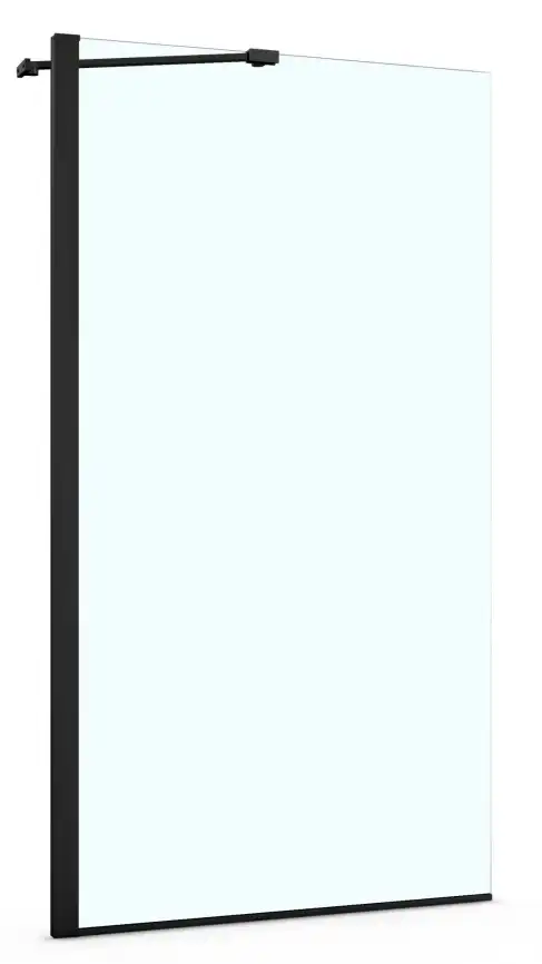 Шторка для ванны Azario Merrit 80 см, AZ-NF6310-1 800 BLACK, профиль Черный, стекло Прозрачное фото 2