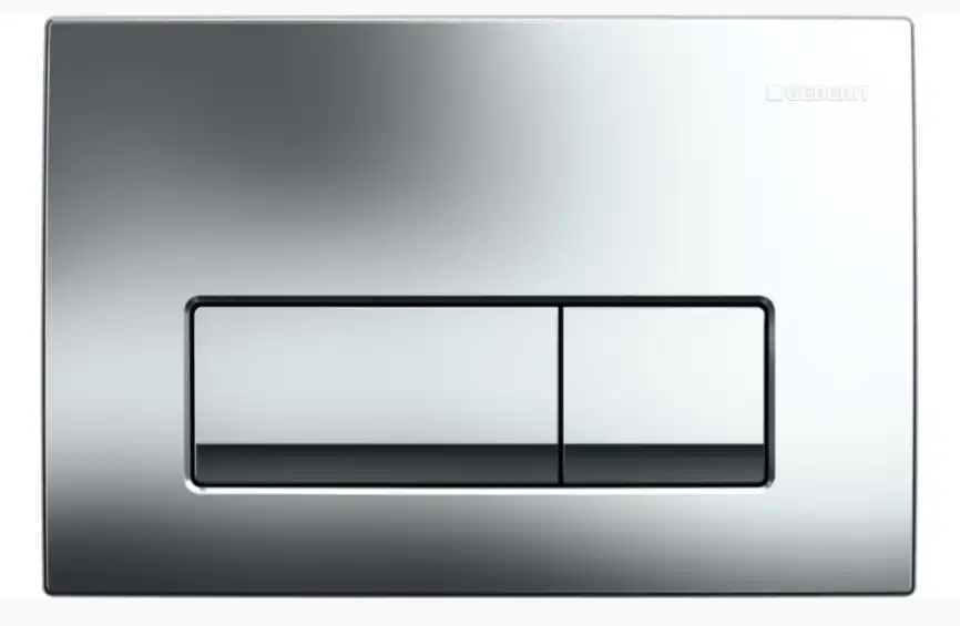 Кнопка смыва Geberit Delta 50 115.119.21.1 двойной смыв, пластик, глянцевый хром фото 1