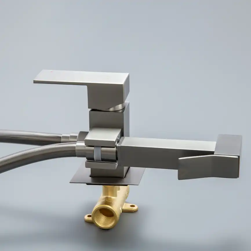 Гигиенический душ со смесителем AVS Cube 811-231-GM, оружейная сталь фото 10