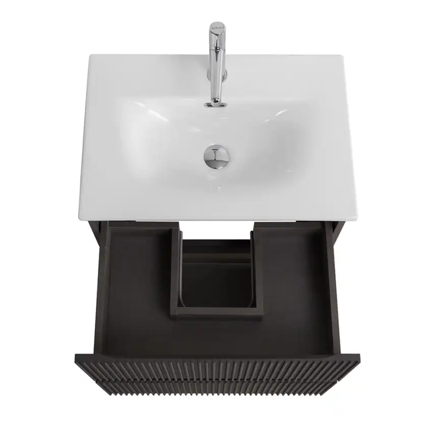 Тумба под раковину BelBagno UNO-MINI-500-2C-SO-GSO подвесная, Темно-Серый Матовый фото 5