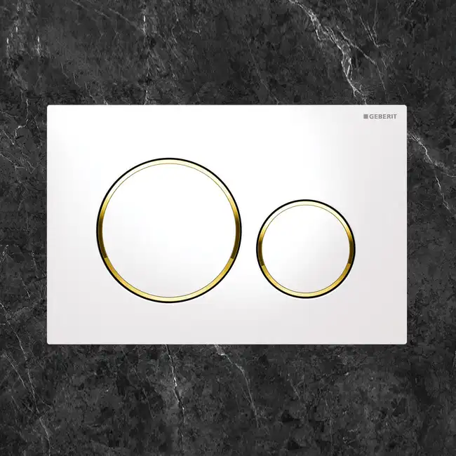 Клавиша смыва Geberit Sigma 20 115.882.KK.1 Белый/золото фото 4