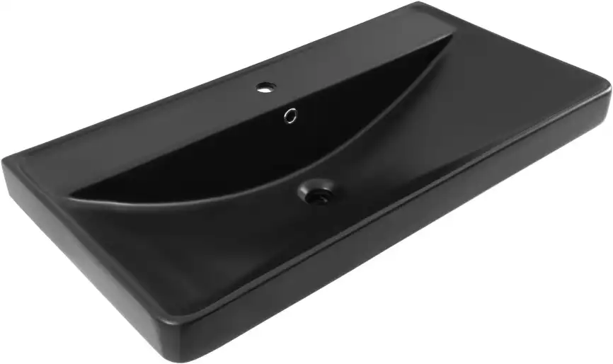Раковина Aquanet Ирис 90 329250 прямоугольная, Черная матовая фото 5