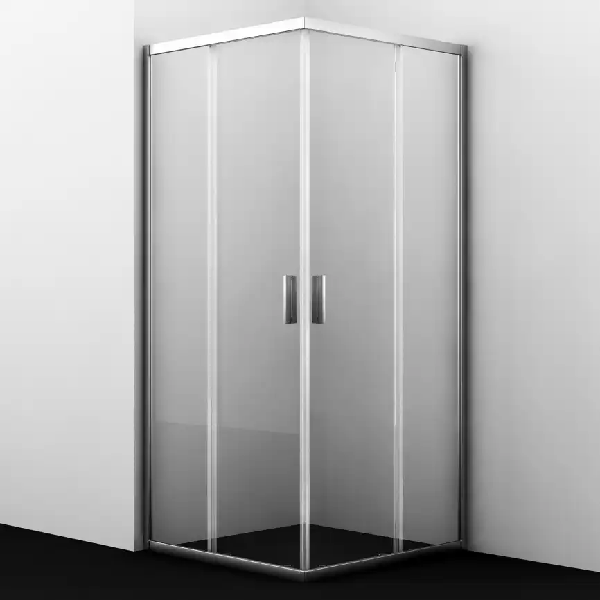 Душевой уголок WasserKRAFT Lippe 45S 90х90 45S03 профиль Хром стекло Прозрачное фото 3