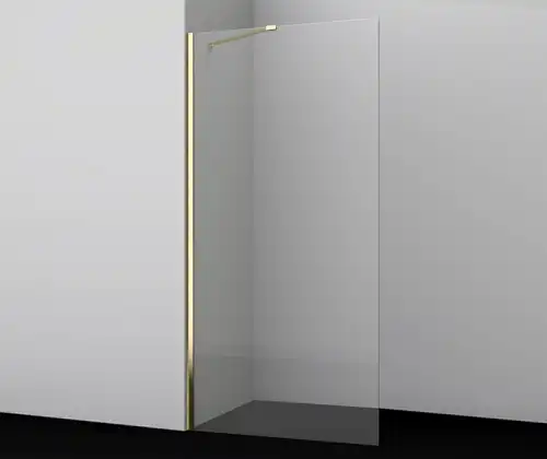 Душевая перегородка WasserKRAFT Aisch 55W 100 см, 55W44, профиль Золото, стекло Прозрачное фото 1