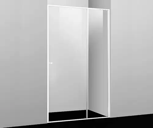 Душевая дверь WasserKRAFT Rhin 44S 110 см, 44S13, профиль Белый, стекло Прозрачное фото 1