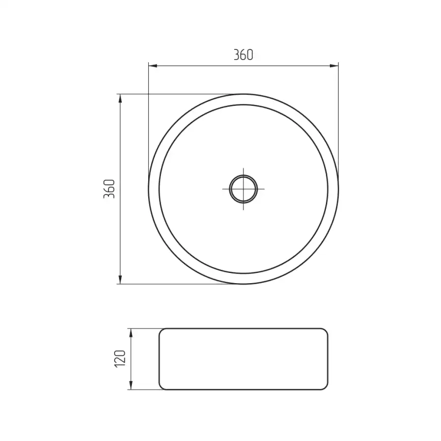 Раковина AVS Соло 36x36 белая, рифленая фото 3