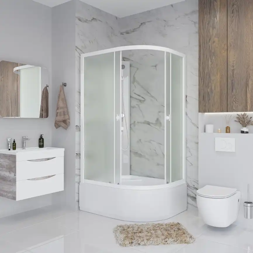 Душевая кабина Niagara Promo 110х80х195 P110/80/40L/MT/BK высокий поддон, без гидромассажа фото 3