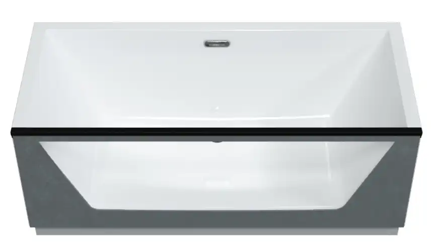 Акриловая ванна Aima Design NEO 170х75 1 стекло принт бетон фото 1