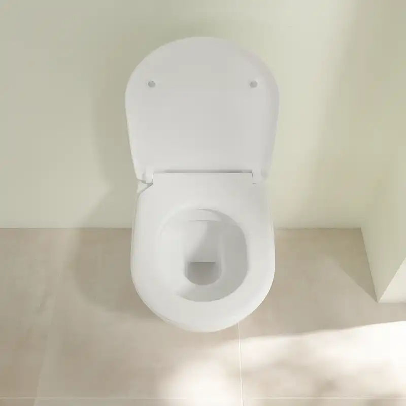 Унитаз подвесной Villeroy&Boch SUBWAY 2.0, безободковый, тонкое сиденье микролифт, 5614R2R1 фото 4