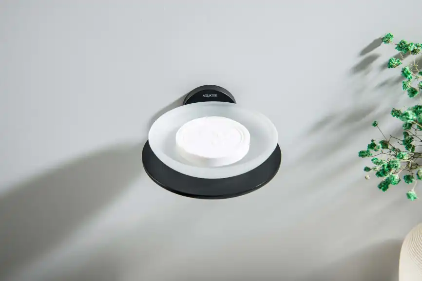 Мыльница для ванной Aquatek Оберон AQ4203MB, Черный матовый фото 4