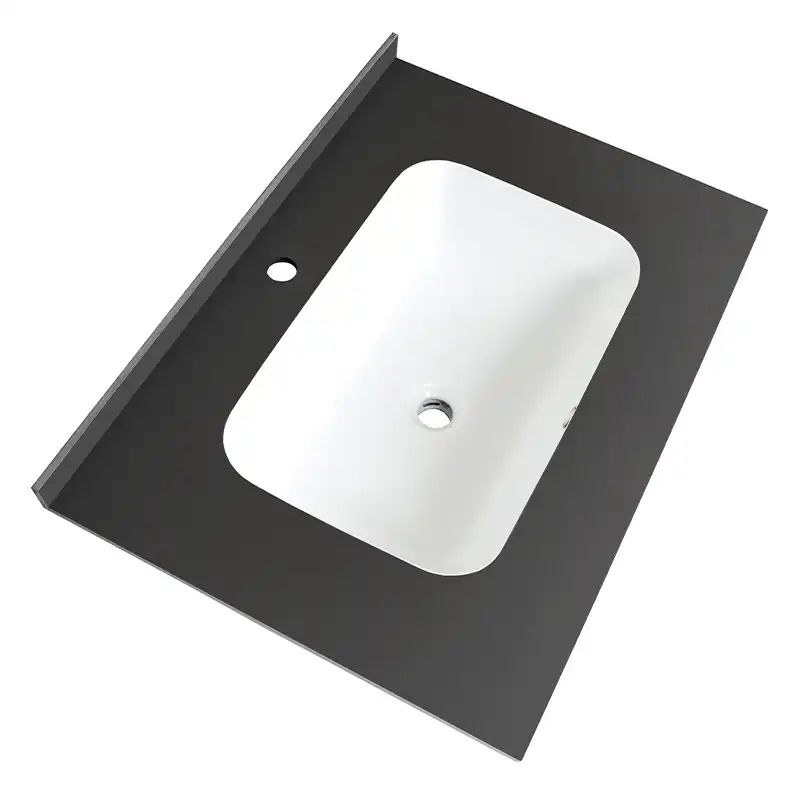 Раковина мебельная AVS Шарм 80x56 белая/черная фото 4