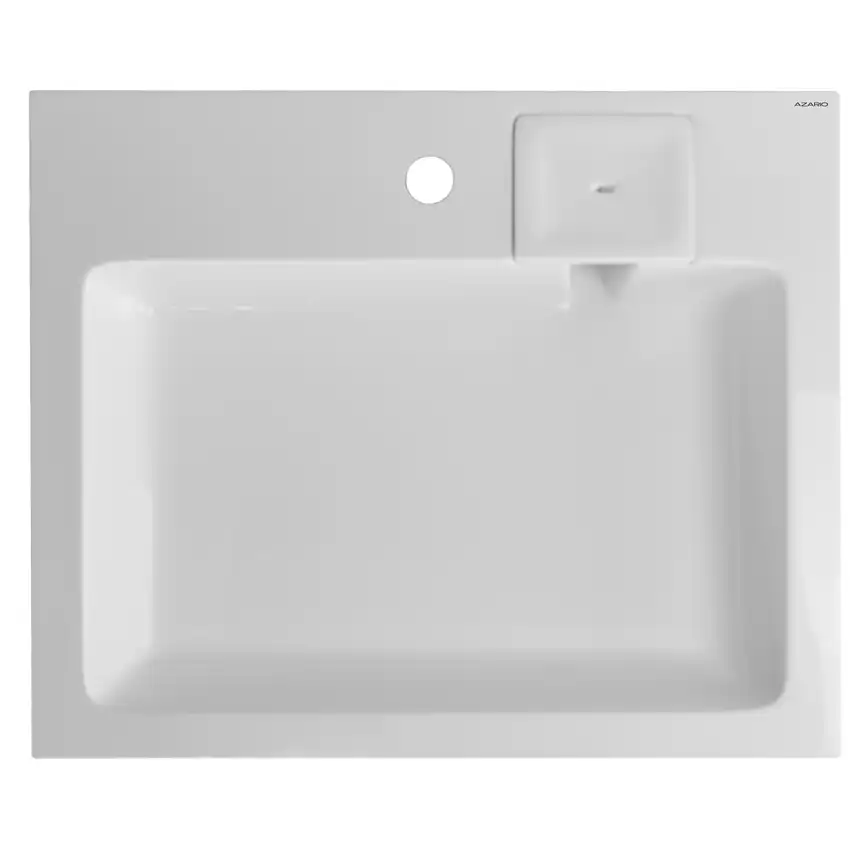 Раковина Azario ETNA 60х50 CS00086607 над стиральной машиной, из литьевого мрамора, Белая фото 1