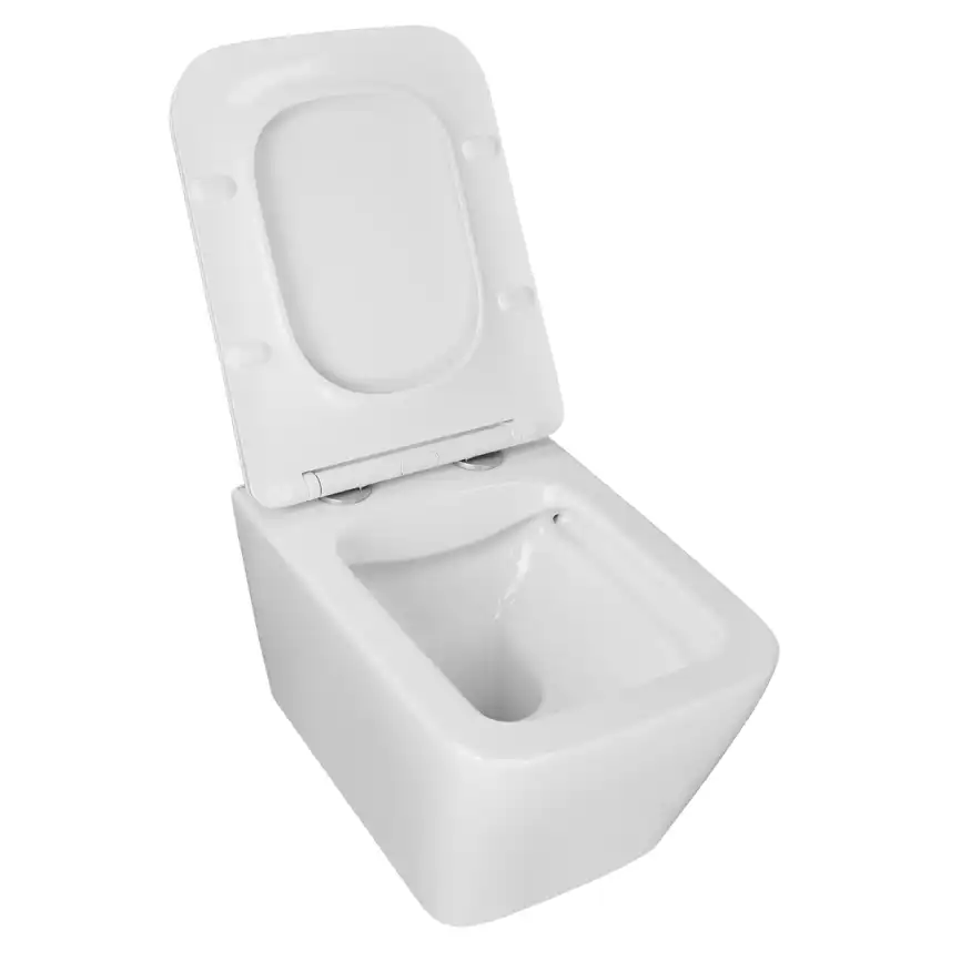 Подвесной унитаз Azario Boca AZ-2002 безободковый, с сиденьем микролифт, Белый глянцевый фото 3