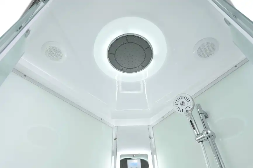 Душевая кабина AvaCan EM3011LEDnew 110x110 см, средний поддон, с крышей фото 9