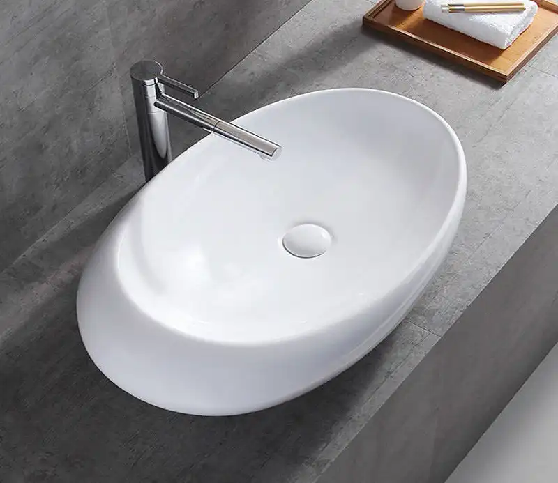 Раковина накладная CeramaLux 700х450х190 7807, цвет Белый фото 1