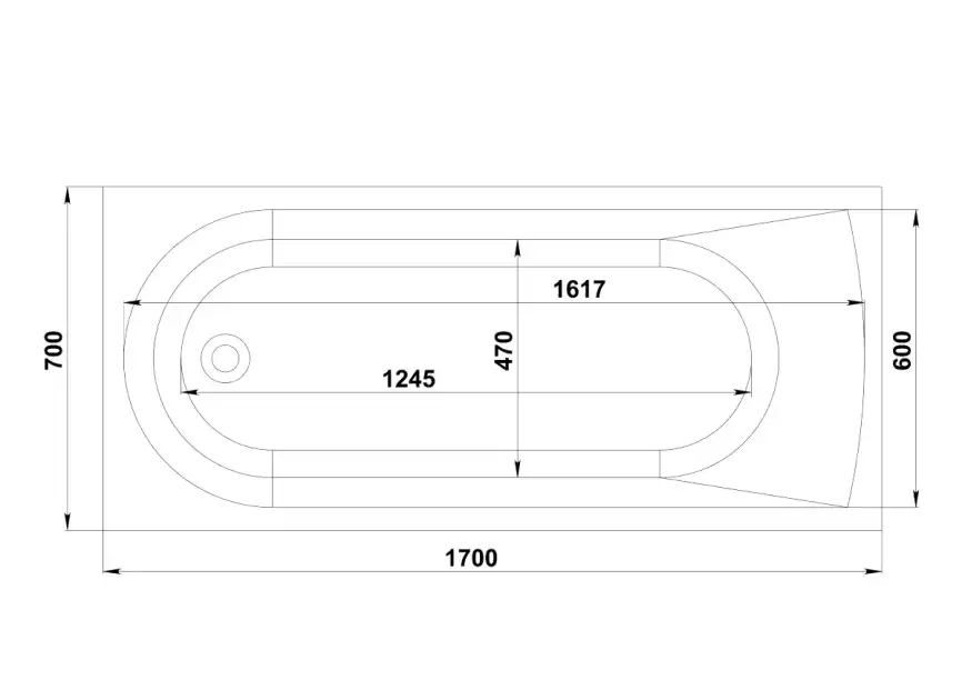 Ванна из искусственного мрамора Bas Афина 170х70, белый глянец фото 8