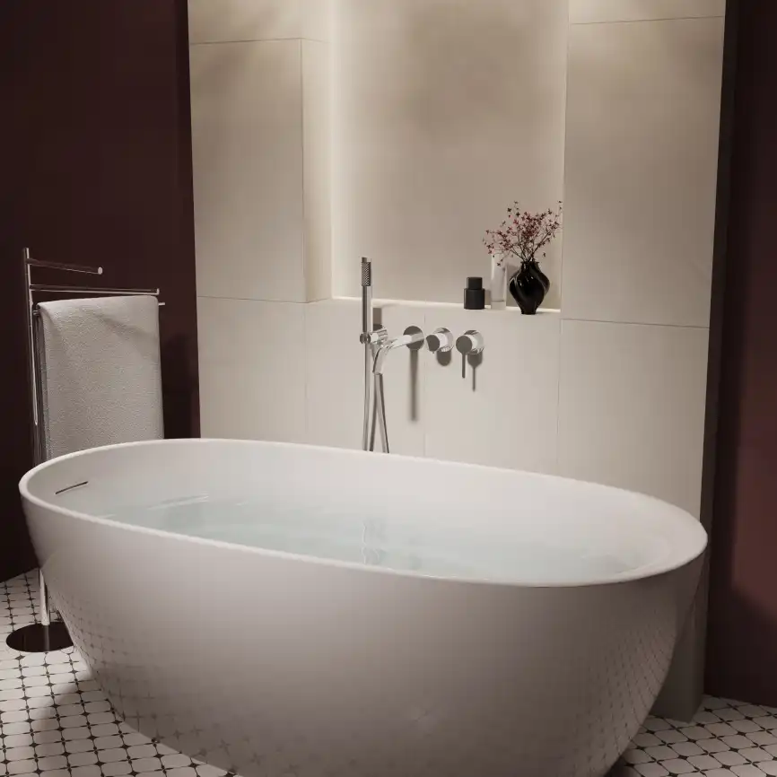 Смеситель для ванны Vincea Villa VTFW-1VL1CH, встраиваемый, хром фото 2