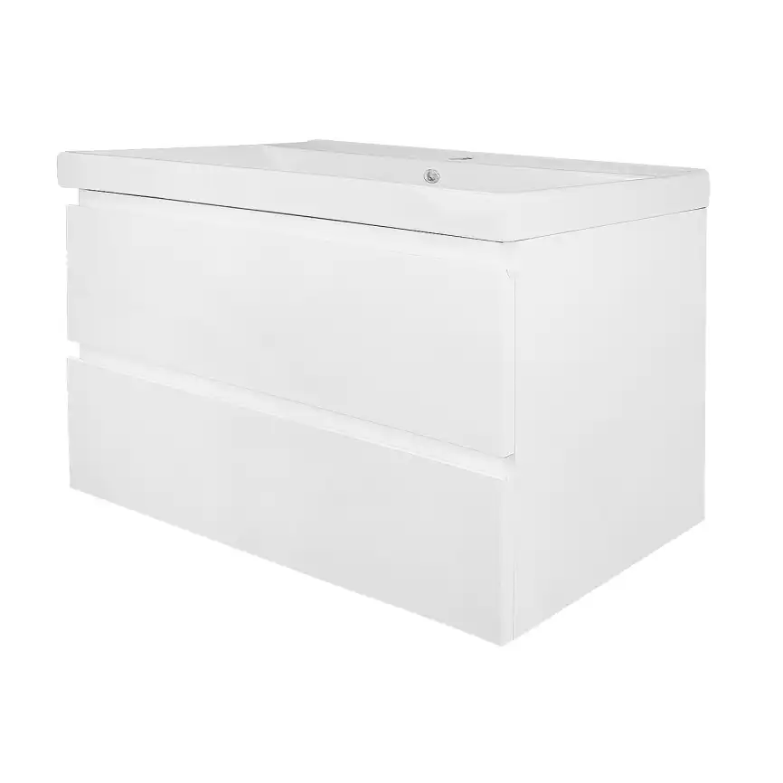 Тумба с раковиной Azario Мила 80 CS00091365, подвесная, Белая матовая фото 2