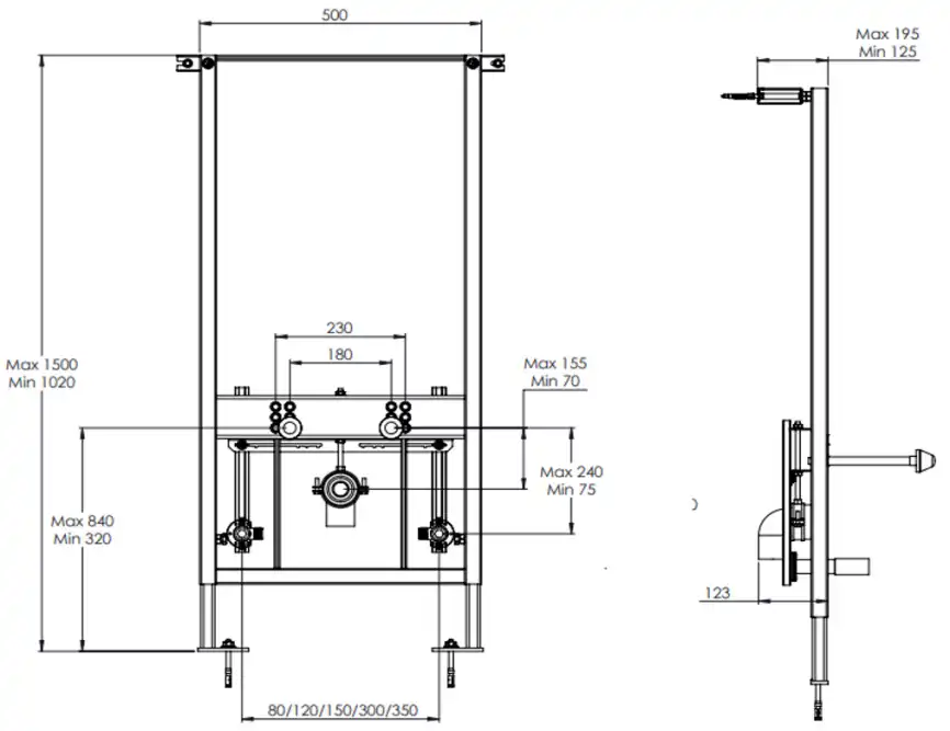Инсталляция для биде AZARIO, AZ-8040-1001 фото 3