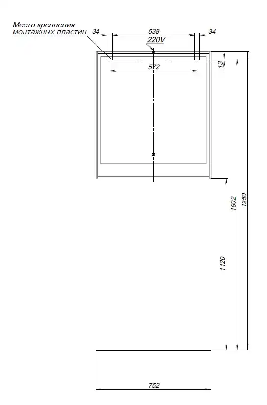 Зеркало Aquanet Милан 80 дуб светлый, 336405 фото 3