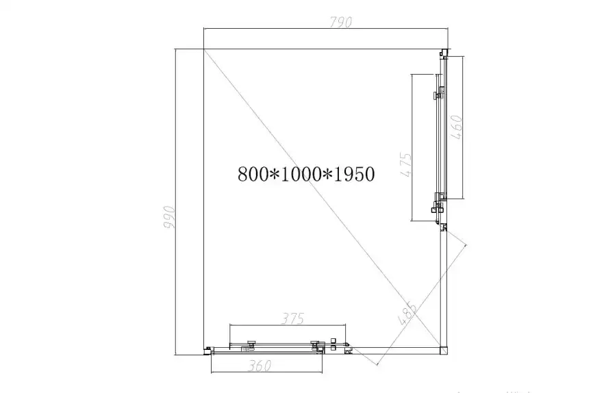 Душевой уголок Vincea Slim-N 100х80 VSS-4SN8010CLGM, дверь раздвижная, профиль хром, стекло прозрачное фото 6