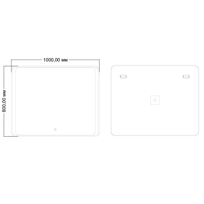 Зеркало Azario Valeria 100х80 CS00064488 с подстветкой, сенсорный выключатель с функцией диммера фото 3