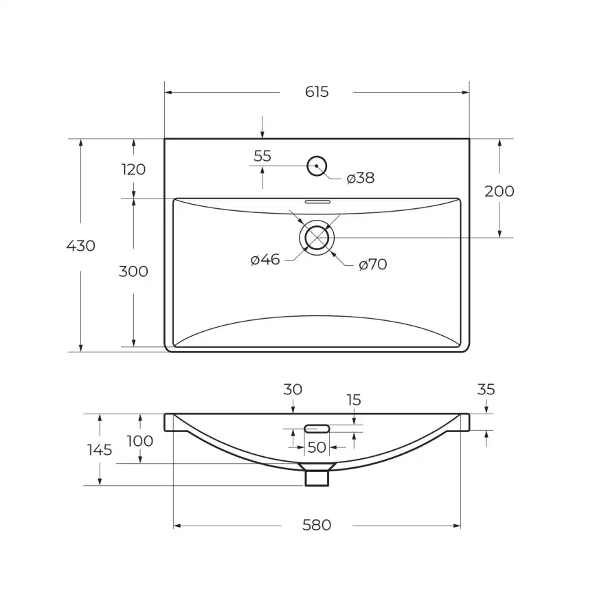Керамическая раковина BelBagno BB-8076-3-60 фото 4