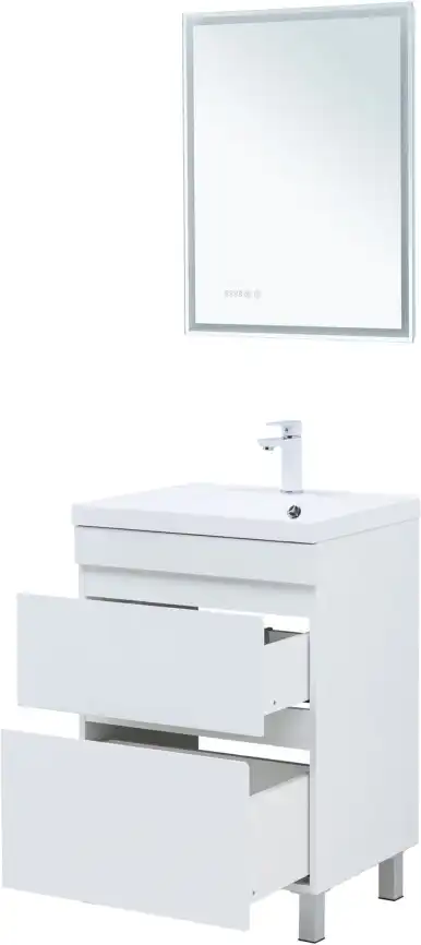 Тумба под раковину Aquanet Нота New 60 белый глянец, 344141 фото 5