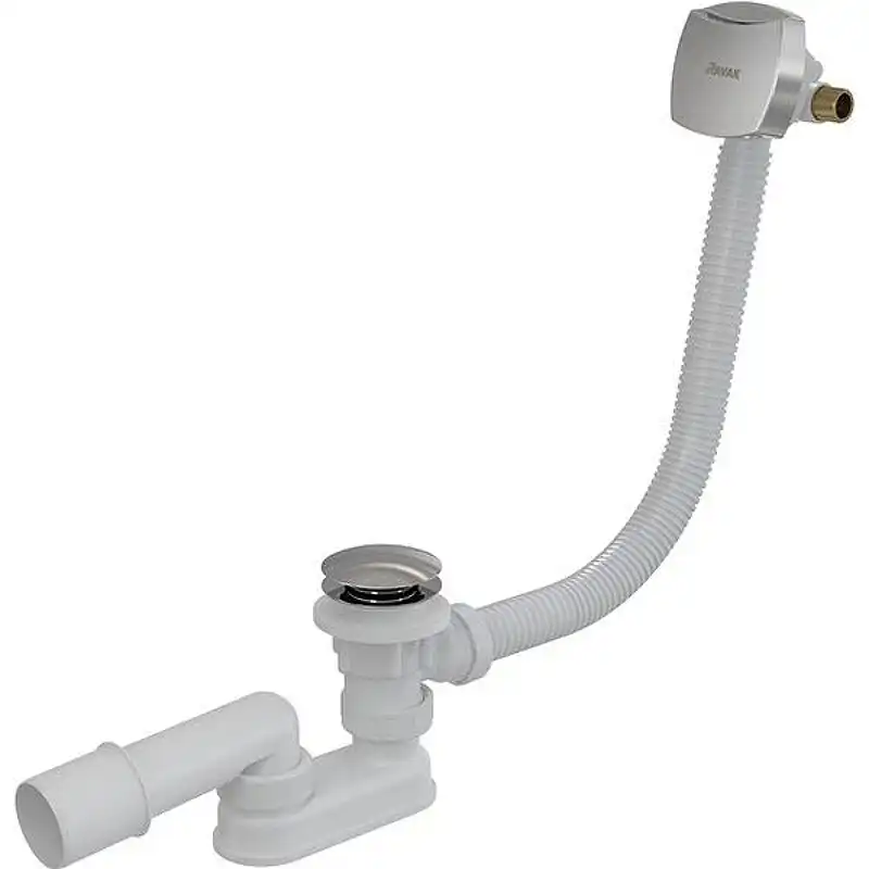 Слив-перелив Ravak X01505 для ванны, click-clack, с наливом, хром фото 1