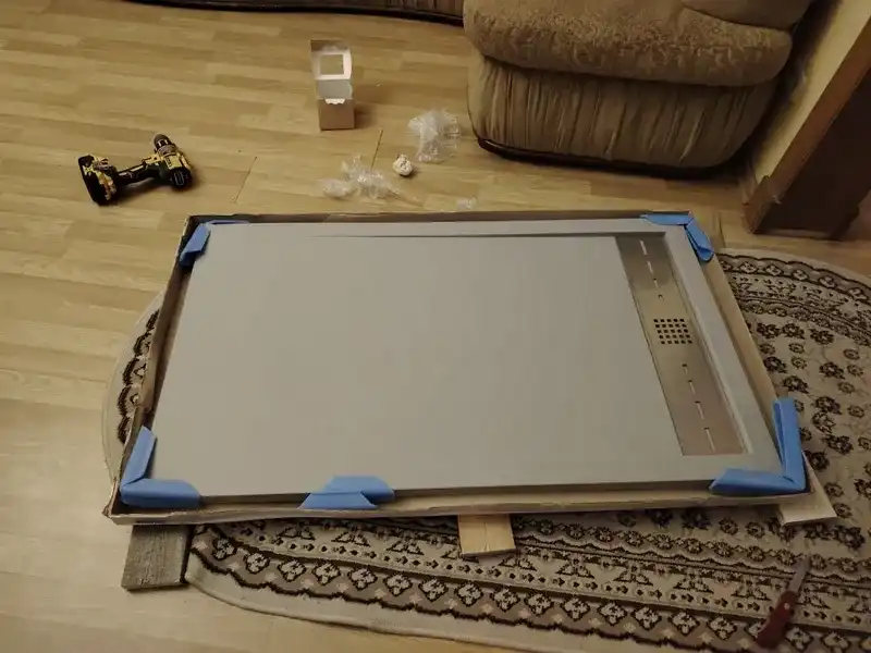 Душевой поддон Good Door Stella 100х70 из искусственного камня, Серый графит ЛП00133 фото 8