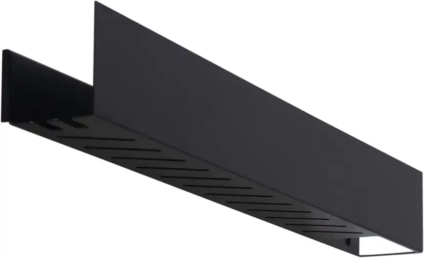 Полка Aquanet Магнум 90x12 черная матовая, с крючками фото 4