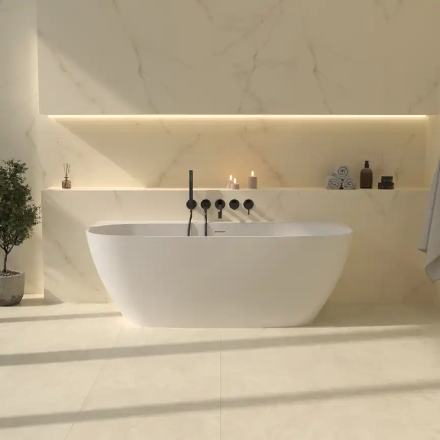 Ванна из искусственного камня WHITECROSS 170x80 Make, белая матовая 0219.170080.200 фото 5