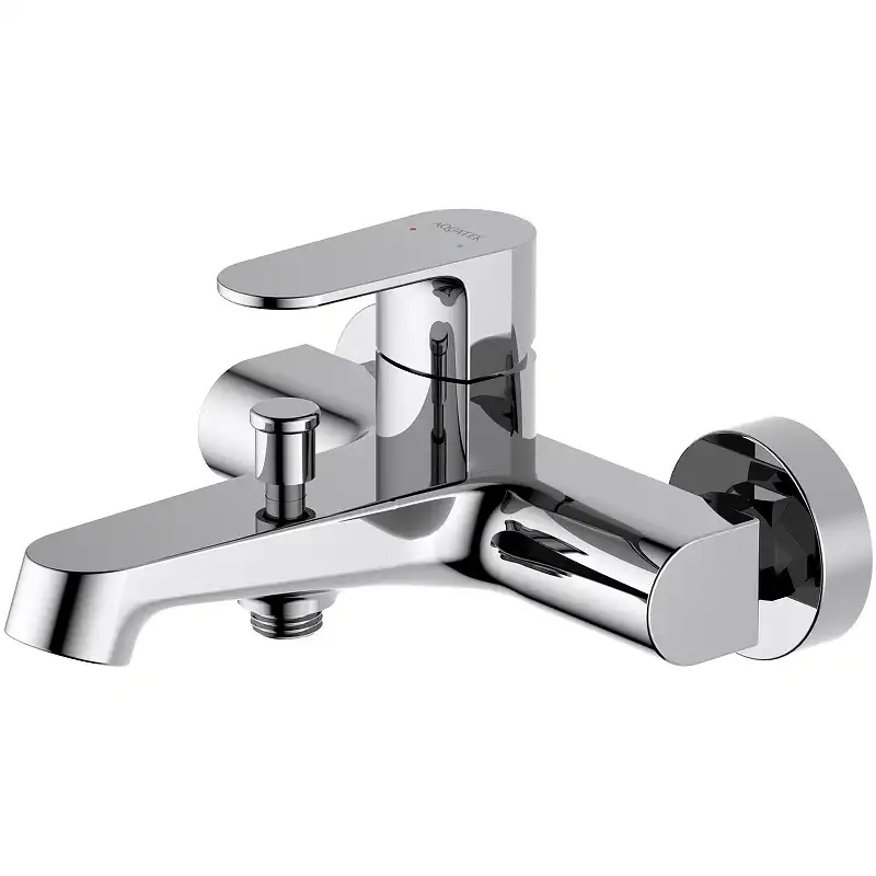 Смеситель для ванны Aquatek Оберон AQ1240CR, однорычажный, с коротким изливом, Хром фото 1