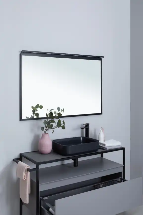 Зеркало Allen Brau Priority 100х75 1.31017.BB с подстветкой, сенсорный выключатель, Черный фото 12