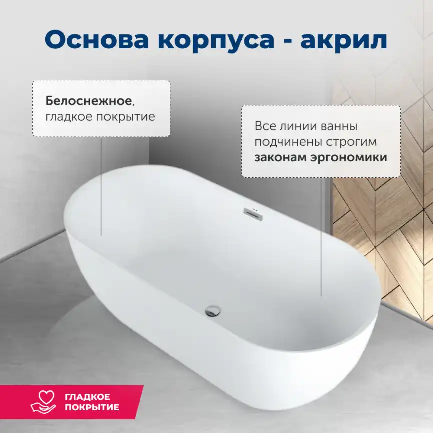 Акриловая ванна Aquanet Delight 170x78 208600 фото 3