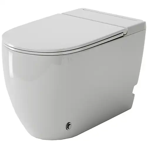 Приставной унитаз Grossman GR-PR-5502 безободковый, Белый глянцевый фото 1