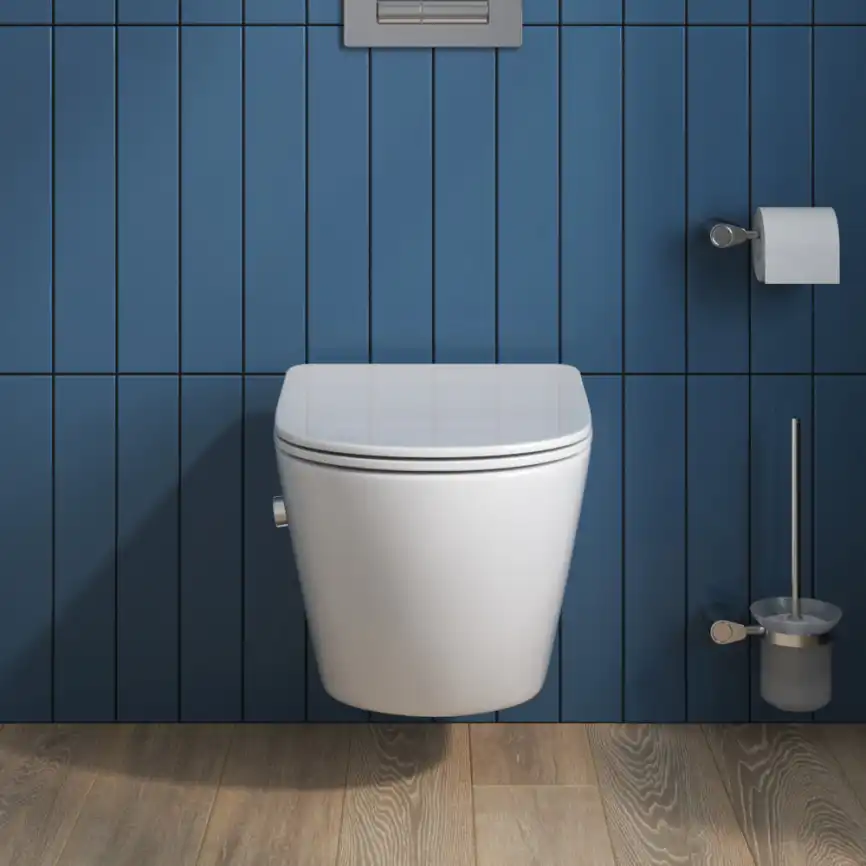 Подвесной унитаз BelBagno UNO BB3105CHR-BS/SC с сиденьем микролифт, функцией биде и смесителем, белый фото 7