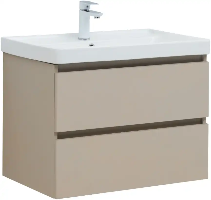 Тумба под раковину Aquanet Вега 2.0 70 бежевый, подвесная, 337942 фото 1