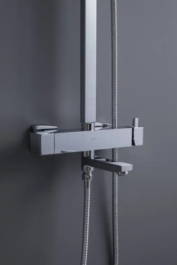 Душевая система Allen Brau Infinity 5.21029-00 для ванны с изливом, верхний и ручной душ , Хром фото 7